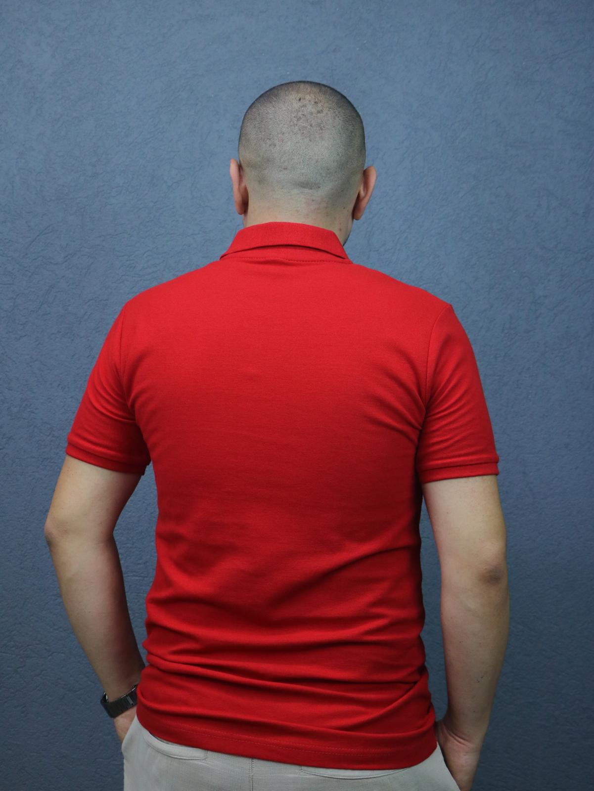 Polo Yaka Kırmızı - Resim 2