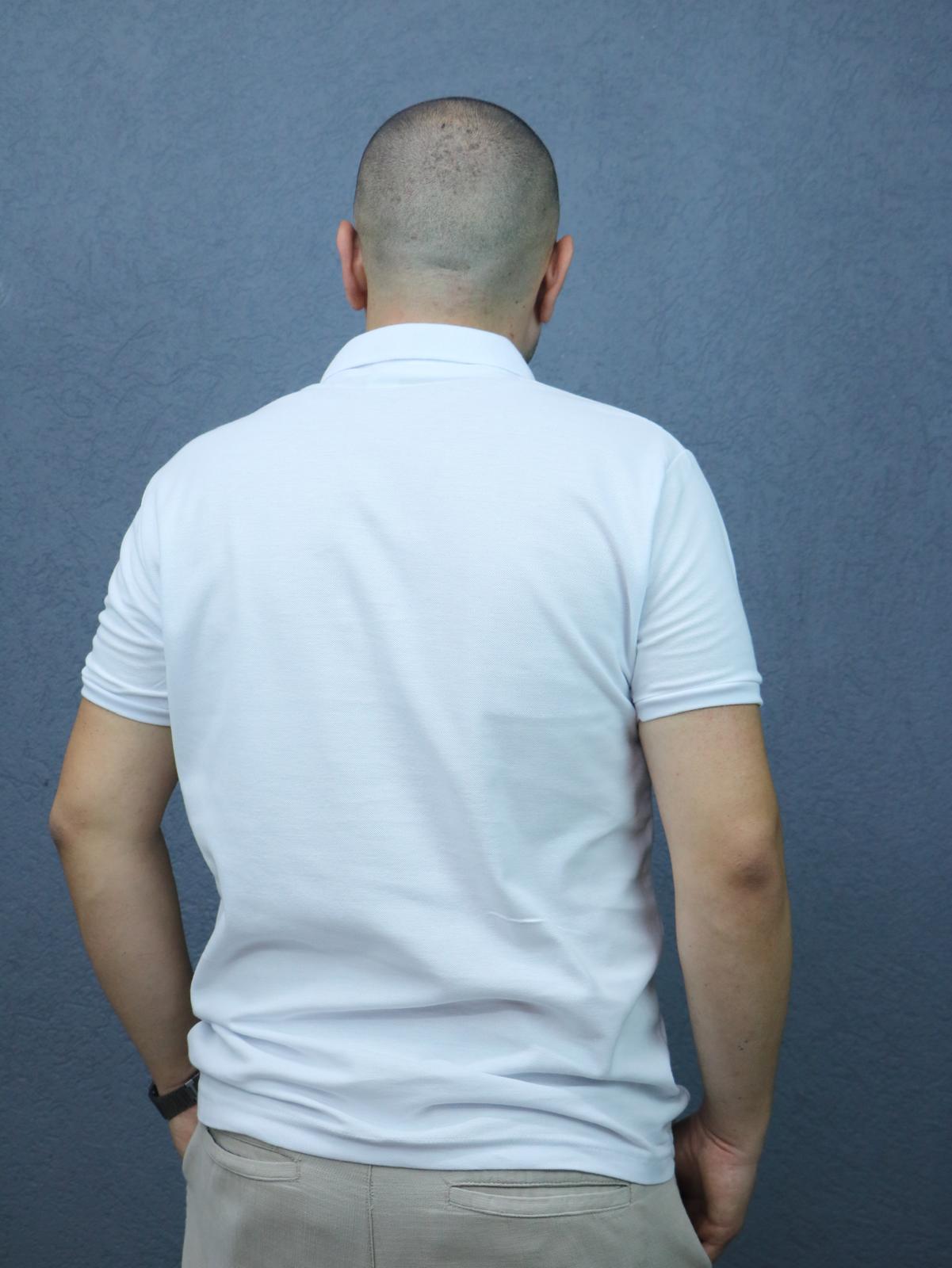 Polo Yaka Beyaz - Resim 2